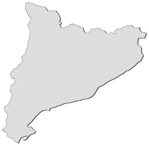 Mapa Katalánska (Španělsko) — Stock obrázek