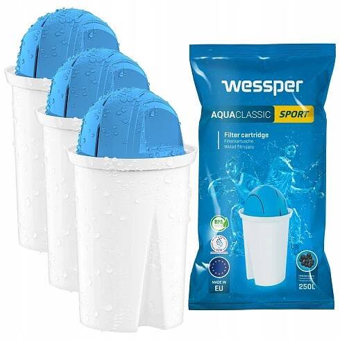 Filtr na vodu Wessper aquaclassic Sport pro džbány Brita Dafi, náhrada 3x