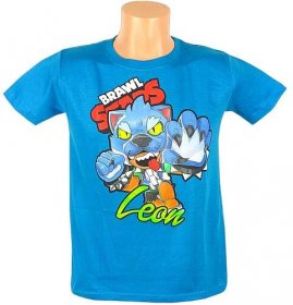 Dětské tričko Brawl stars Leon modré
