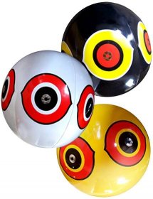 Scare Eye ballons, set of 3 pc: white, black and yellow