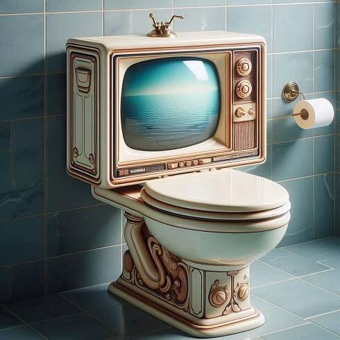Classic TV Shaped Toilet: A Nostalgic Twist to Modern Bathrooms – Trending Art Works
