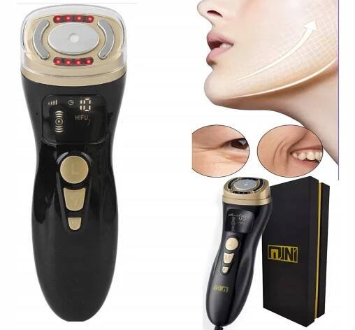 Mini HIFU 2.0 multifunkční masážní přístroj EMS LED SVĚTLO 3v1 ČERNÝ Kód výrobce HIFU 2.0 CZARNE PRO