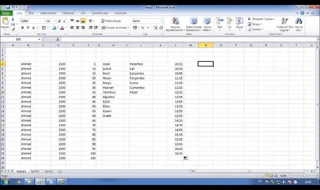 Excel Kursu Eğitimi Videosu - Excel'de Özel Liste Oluşturmak