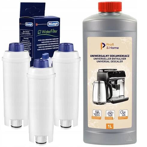 ODVÁPŇOVAČ 1L + 3x FILTR DO EXPRESU DELONGHI DINAMICA PLUS ECAM ELETTA ESAM