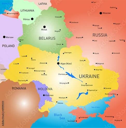 Fotografie Belarus and Ukraine country