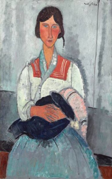Amedeo Modigliani Gypsy Woman with Baby 1919