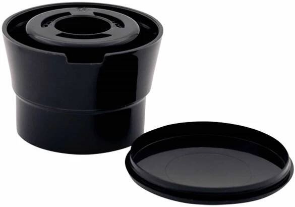 Uzávěr kořenky Mlýnek, PP plast, černý, pro hrdlo: 38/400