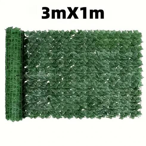 versatile artificial green fence roll 1pc  100cm   outdoor balcony garden decor with realistic leaves ideal christmas tree companion holiday gift