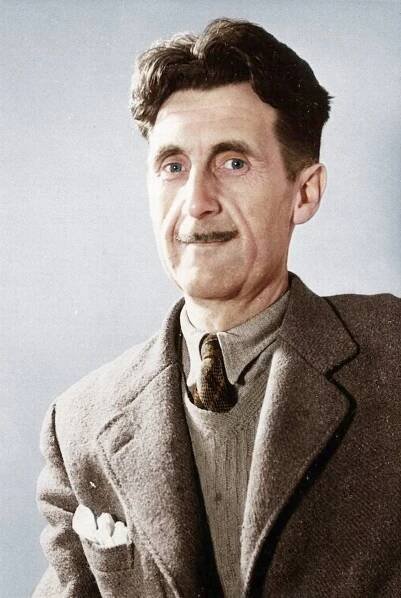 George Orwell, vlastním jménem Eric Arthur Blair (25. června 1903 Motihari, Bengálsko – 21. ledna 1950 Londýn), byl britský novinář, esejista a spisovatel. Ve svých dílech se zabýval kritikou totalitarismu a vyzdvihováním ideálů demokratického socialismu. Světovou popularitu si získaly jeho alegorické antiutopické romány Farma zvířat (1945) a 1984 (1949) popisující nehumánnost totalitních režimů. Mezi Orwellova úspěšná díla dále patří například Cesta k Wigan Pier (1937) nebo Hold Katalánsku (1938), ve kterém líčí své zážitky ze španělské občanské války.