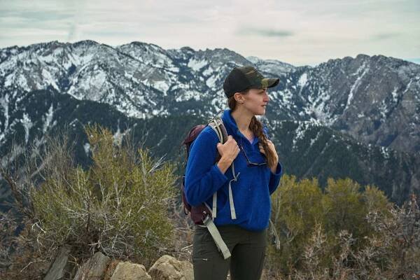 at the top of grandeur peak hiking in millcreek canyon 