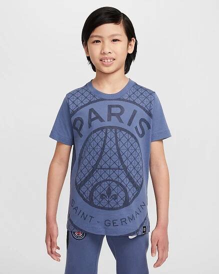 Fotbalové tričko se sezónním potiskem Nike Paris Saint-Germain pro větší děti - Diffused Blue