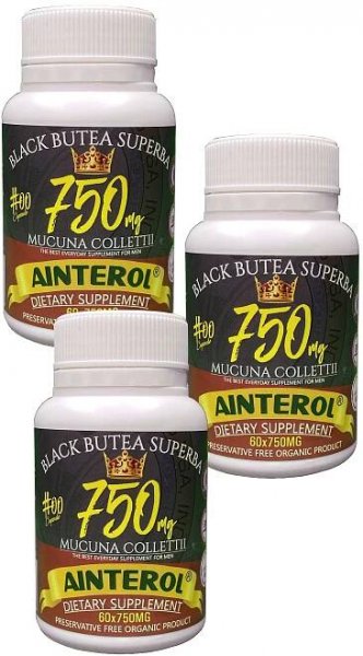 AINTEROL® Black Butea Superba 750MG (180 caps)