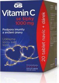 GS Vitamín C 1000 se šípky 120 tbl. vánoční balení 2022 od 260 Kč