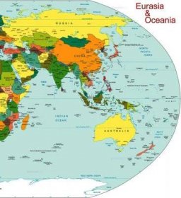Eurasie Oceánie World světadíl země