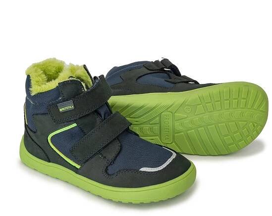 Chlapecké zimní barefoot boty GERO GREEN, PRO-tex, Protetika, zelená