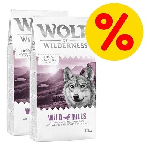 Recenze - Výhodné balení: 2 x 12 kg Wolf of Wilderness granule