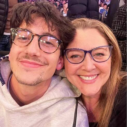 Camryn Manheim with son Milo