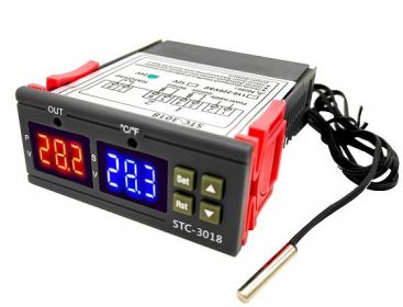 Digitální termostat STC-3018 rozsah -55°C~120°C, 230V AC | Aukro