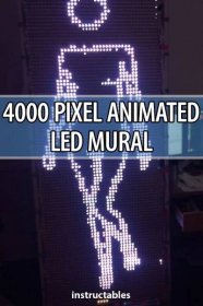 Make a 4000 pixel animated LED mural cheaply and easily with LED strips.  #technology #electronics #lighting #art #animation #bitmap #simulation #matrix  #microcontroller Arduino Projects Diy, Led Projects, Projects To Try, Diy Electronics, Electronics Projects, Halloween Projects, Christmas Projects, Diy Security, Planer