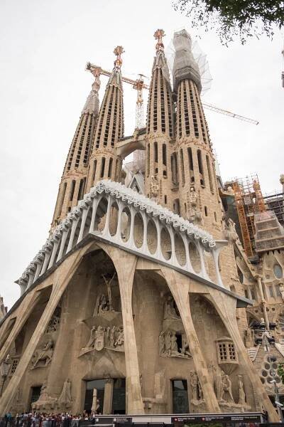  Gaudi's La Sagrada Familia. If you ever visit, be sure to get tickets online ahead of time as you can only enter during certain times! 