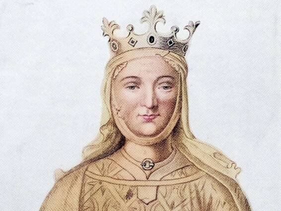 Eleonore von Aquitanien 1122 bis 1204. Durch ihre Heirat mit Ludwig VII. von Frankreich Königin der Franken.