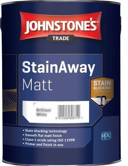 Johnstones Trade StainAway Matt Brilliant White