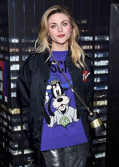 Frances Bean Cobain attends the Moschino x H&M fashion show at Pier 36 on October 24, 2018 in New York City
