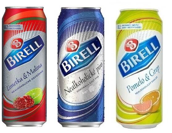 BIRELL nealko, 0,5 l - rôzne