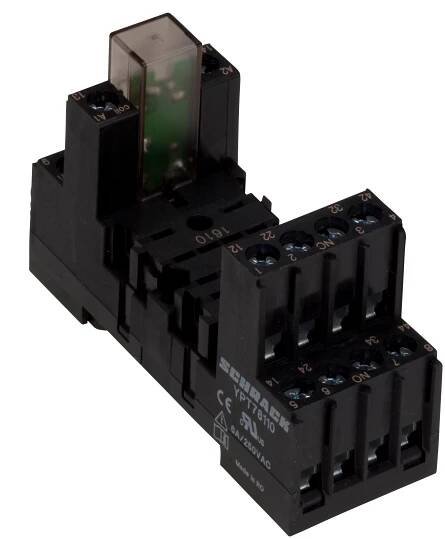 Patice 6 A, 4P pro PT relé, 14 pin, s ochrannou diodou - Online Shop: Schrack Technik spol. s r.o.