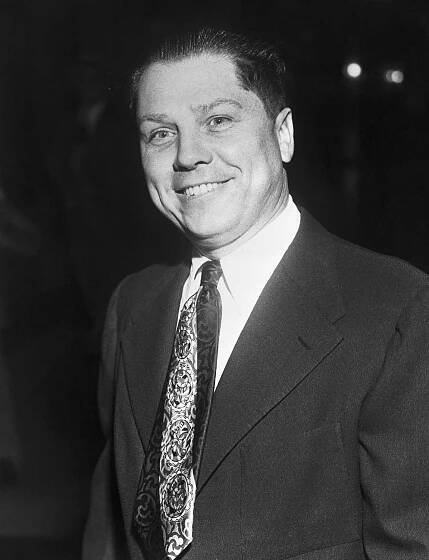 This is a portrait of James R. Hoffa of the International Teamster's Union.