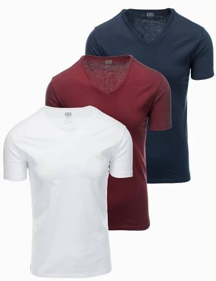 Ombre Clothing Pánské tričko bez potisku - mix 3 pcs Z29 Ombre Clothing