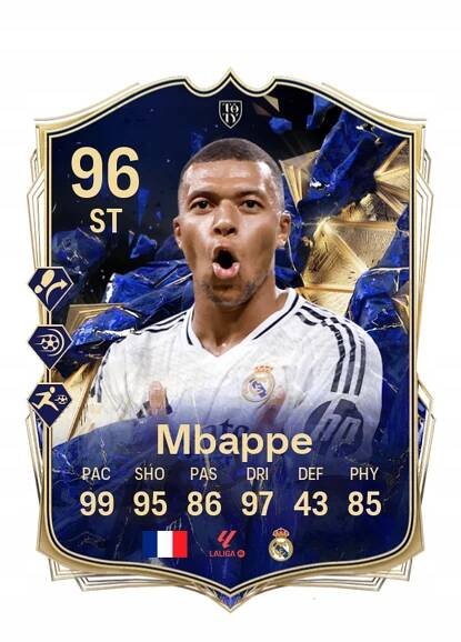 Nažehlovačka FIFA CARD Kylian Mbappé Real Madrid 10 cm #N1215