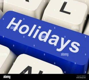Holidays Key Means Leave Or Break Stock Photo