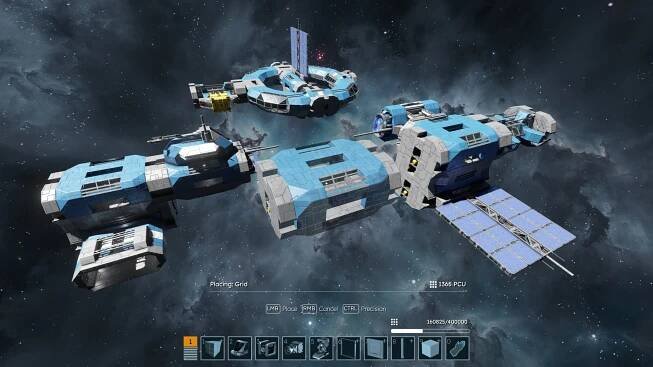 Fotka: V kosmické hře Space Engineers 2 od Keen Software House stavíte vesmírné lodě i základny