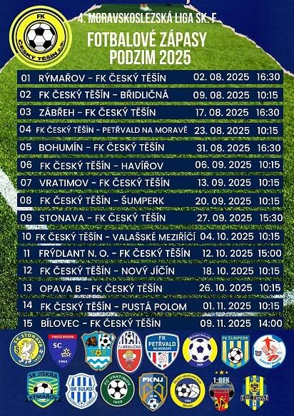 Rozpis zápasů | FK Český Těšín