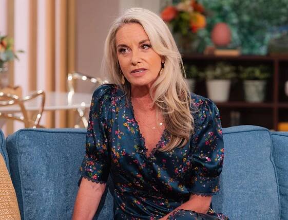 Tamzin Outhwaite on the This Morning TV show.