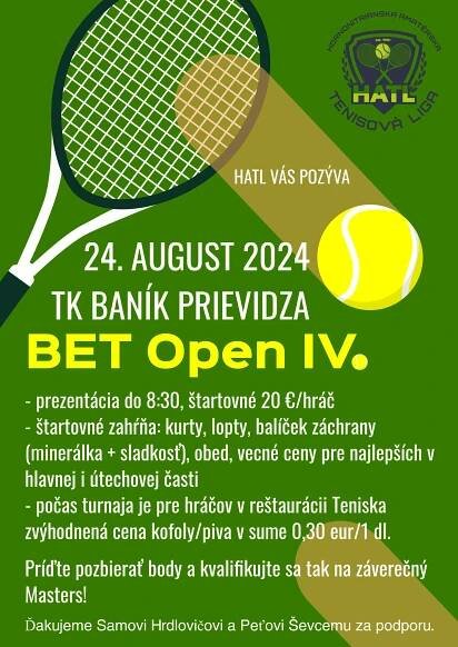 HATL – Hornonitrianska amatérska tenisová liga – Stránka 7 – Sponzori: