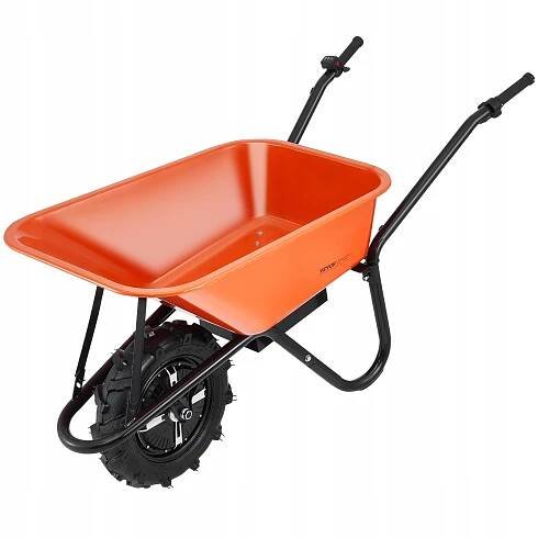 Wózek Ogrodowy Obciążenie 150KG Pomarańczowy + Czarny Z Silnik O Mocy 500W Kapacita 113.26 l