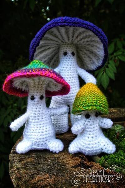Mushroom Sprites — Crafty Intentions | Crochet patterns, Diy crochet projects, Crochet crafts