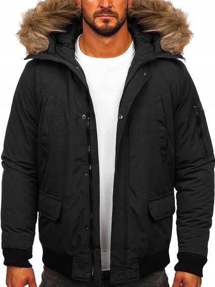 ZIMNÍ BUNDA S KAPUCÍ ČERNÁ 2019 DENLEY_2XL