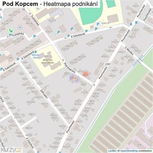 Mapa Pod Kopcem - Firmy v ulici.