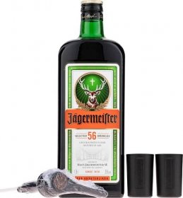 Jägermeister 35 % 1,75 l + 2x sklenička + pumpička od 899 Kč