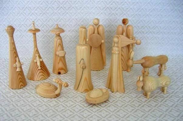 Wood Turning Christmas Figurines