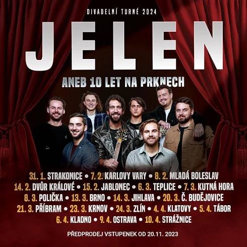 Koncert JELEN- Kladno- Divadelní turné -Městské divadlo Kladno Kladno