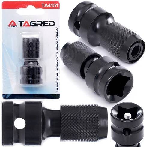 TAGRED TA4151 - Tagred, Redukce z čtyřhranu 1/2" na HEX 1/4"