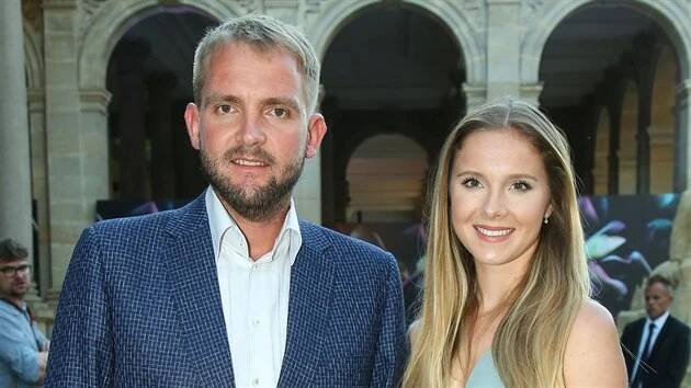 Libor Bouček a jeho manželka Gabriela (Karlovy Vary, 3. července 2018)