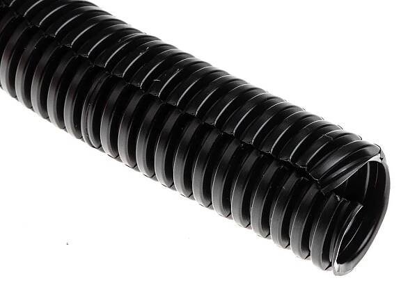 Instalační trubka Ohebná, dělená Černá 20mm Plast 100m ID 15mm, vnější průměr: 19.5mm 3.5mm