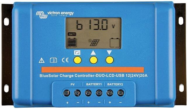 Victron Energy BlueSolar PWM DUO-LCD & USB 12 / 24V-20A solární regulátor nabíjení PWM 12 V, 24 V 20 A