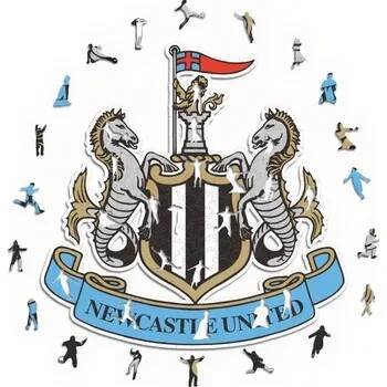 NEWCASTLE UNITED FC Dřevěné puzzle Newcastle United FC, znak klubu, 150 ks