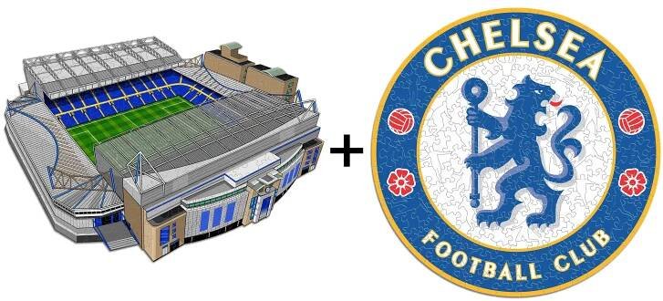2 PACK Chelsea FC® Logo + Stamford Bridge